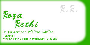 roza rethi business card